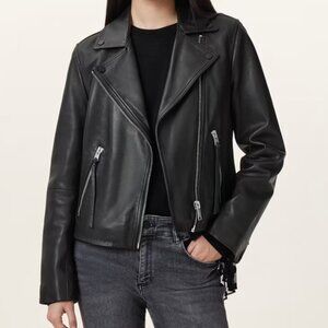 All Saints | Dalby Leather Biker Jacket Size 6